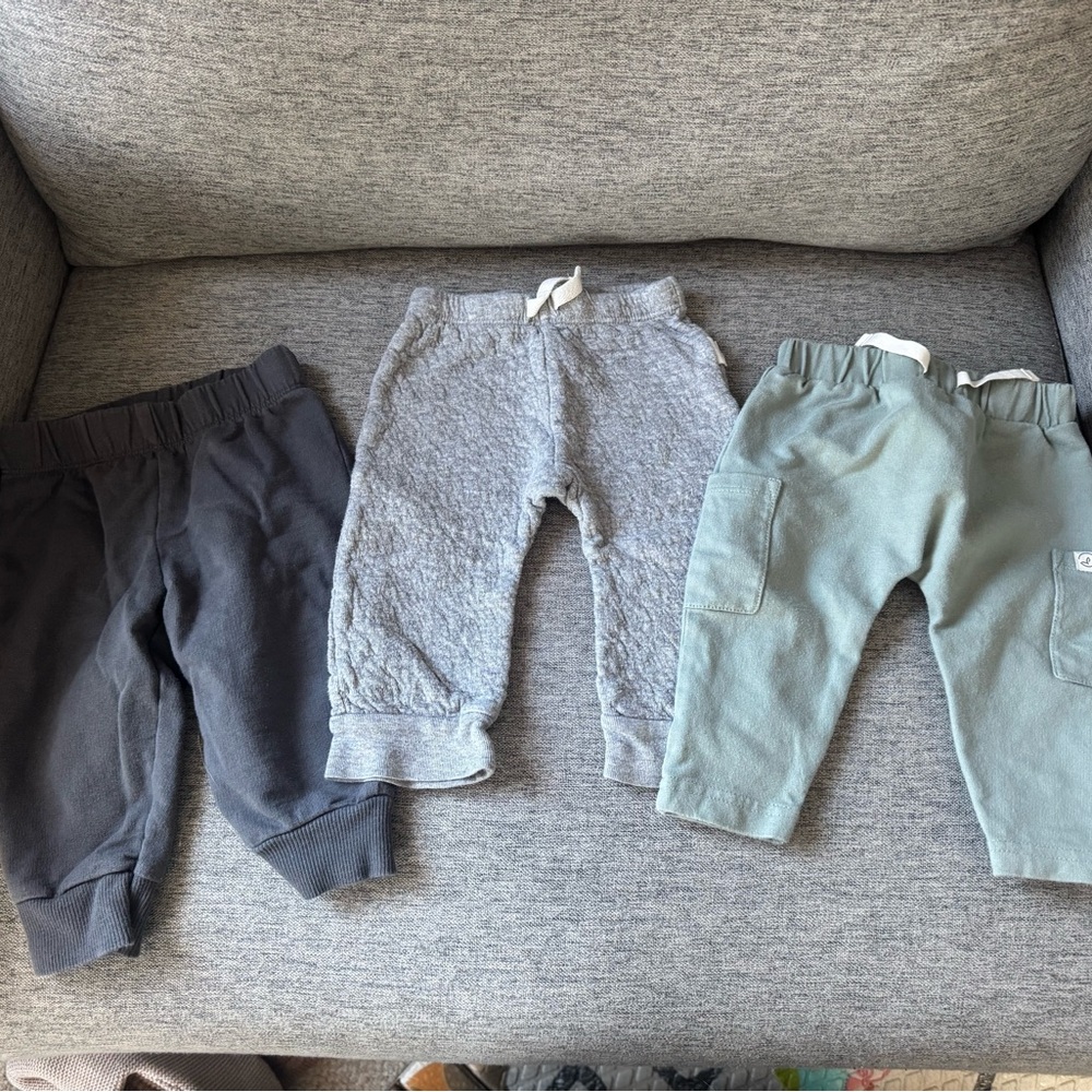 Carter's Kids' Sweatpants Trio - Black, Gray, Green